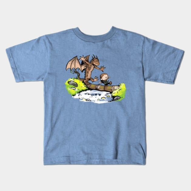 Draco and Bowen Kids T-Shirt by sugarpoultry